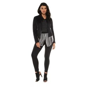 Elie Tahari for DesigNation Faux-Suede Motorcycle Jacket